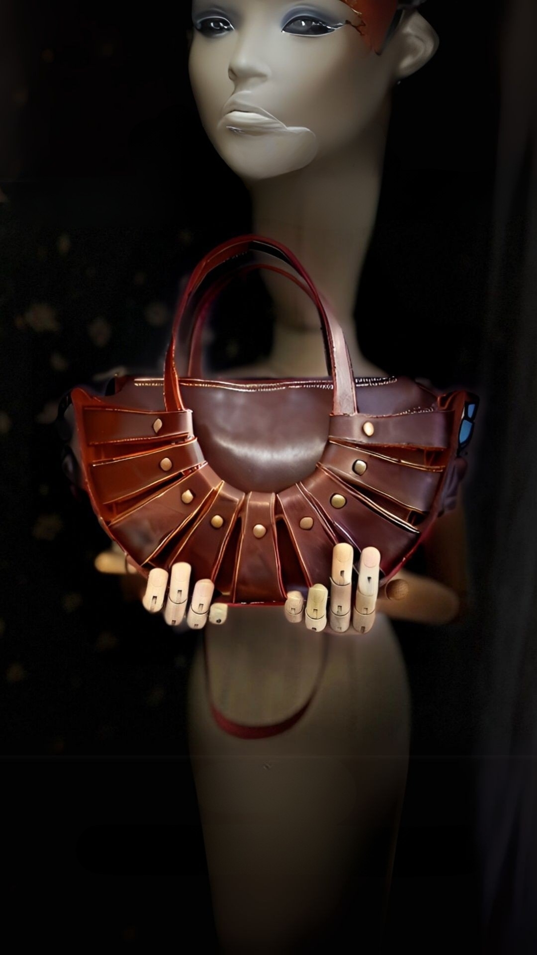 CARIDEA El Yapımı Hakiki Deri Bayan Çanta, Clutch, El Omuz Çantası v111