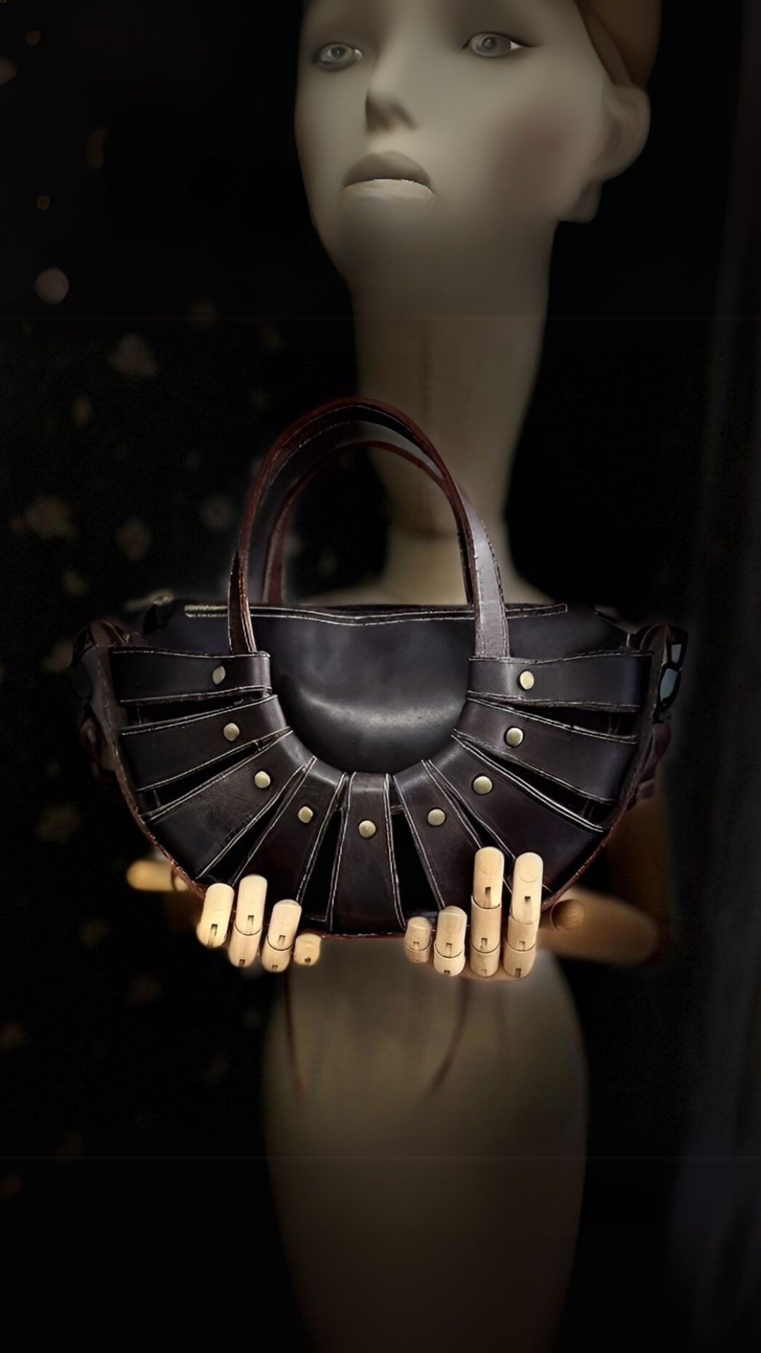 CARIDEA El Yapımı Hakiki Deri Bayan Çanta, Clutch, El Omuz Çantası v78