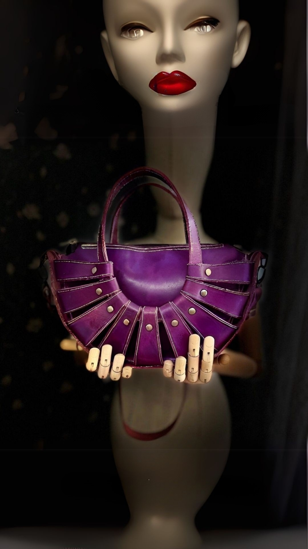 CARIDEA El Yapımı Hakiki Deri Bayan Çanta, Clutch, El Omuz Çantası v12