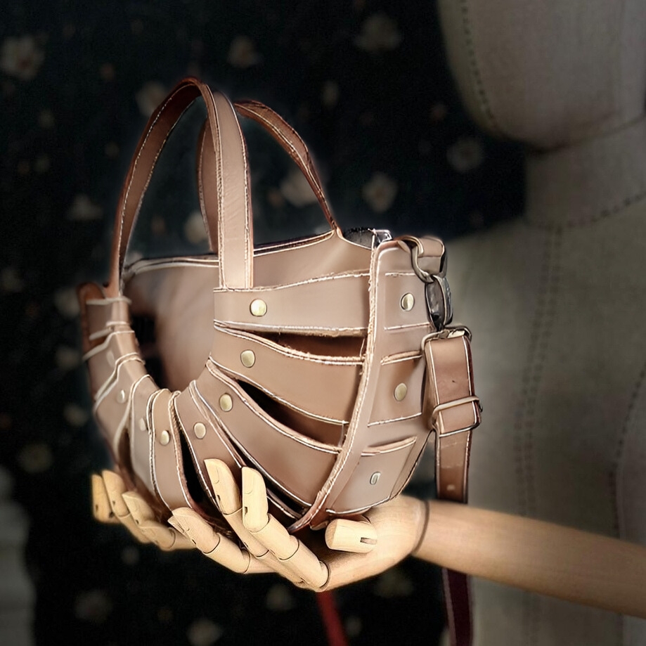 CARIDEA El Yapımı Hakiki Deri Bayan Çanta, Clutch, El Omuz Çantası v100