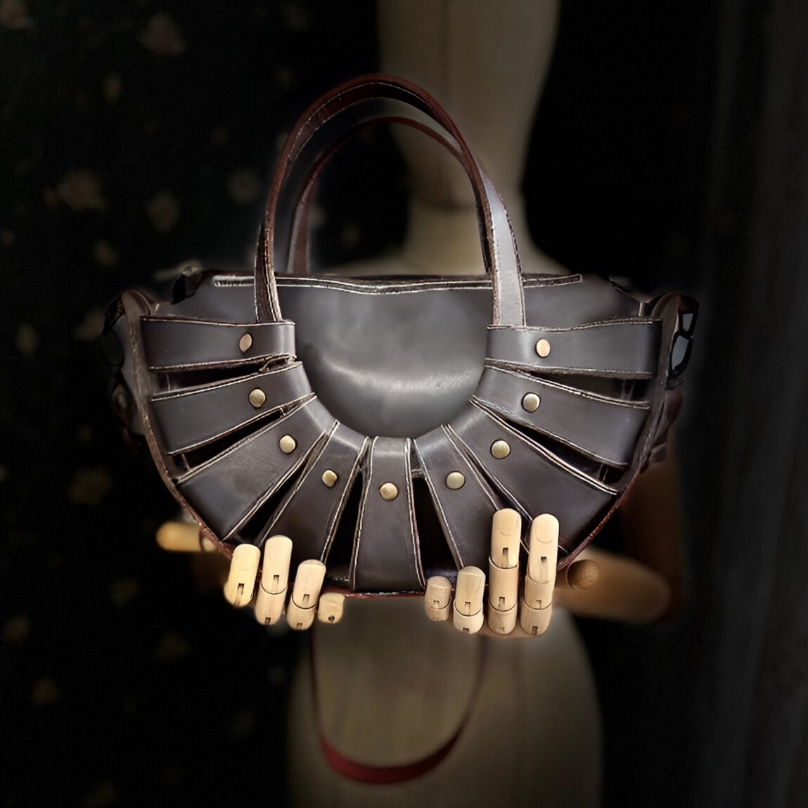 CARIDEA El Yapımı Hakiki Deri Bayan Çanta, Clutch, El Omuz Çantası v45