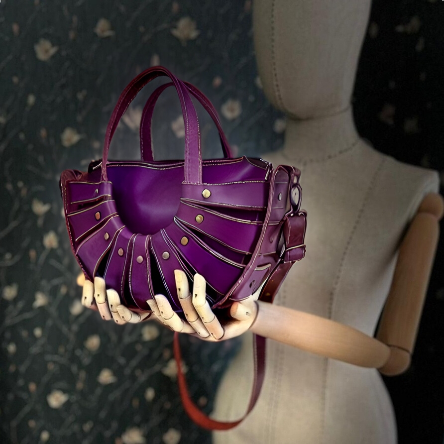 CARIDEA El Yapımı Hakiki Deri Bayan Çanta, Clutch, El Omuz Çantası v12