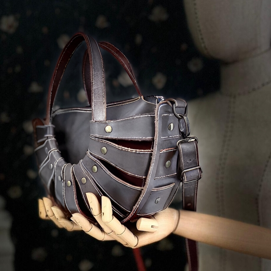 CARIDEA El Yapımı Hakiki Deri Bayan Çanta, Clutch, El Omuz Çantası v45