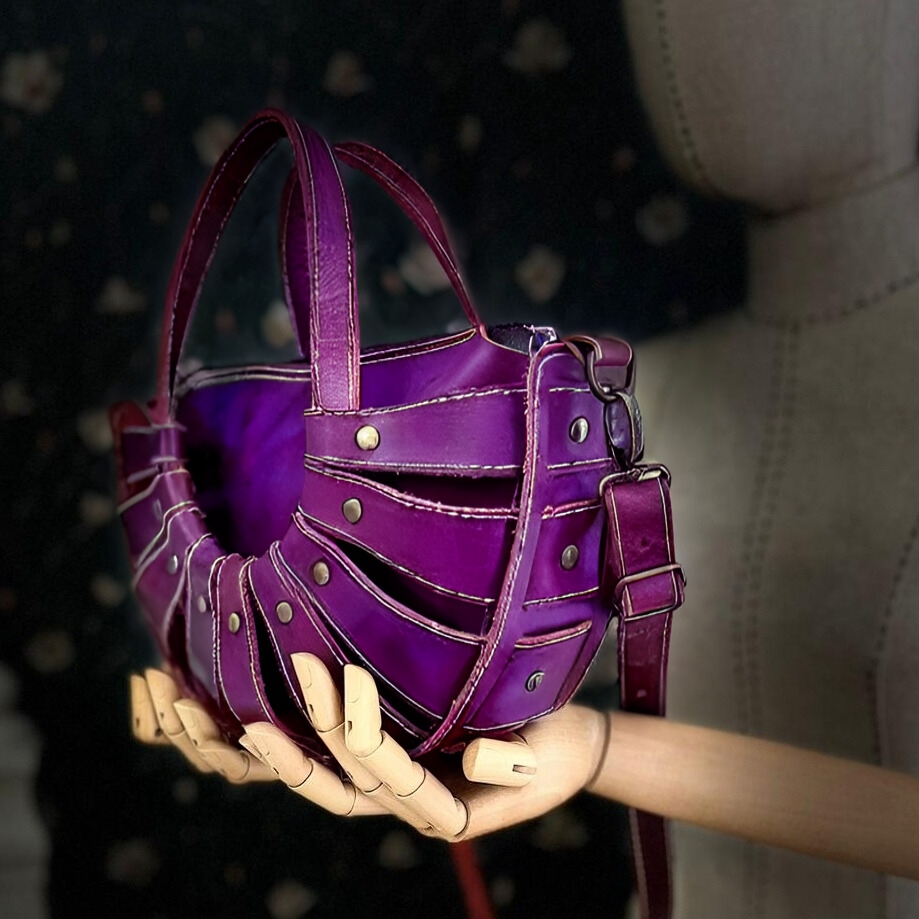 CARIDEA El Yapımı Hakiki Deri Bayan Çanta, Clutch, El Omuz Çantası v12