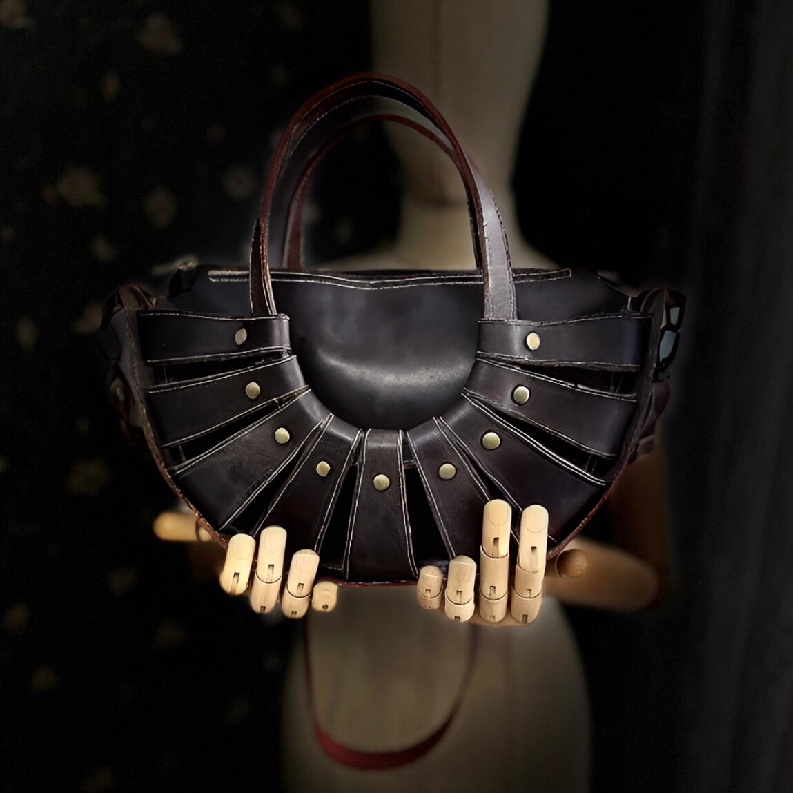 CARIDEA El Yapımı Hakiki Deri Bayan Çanta, Clutch, El Omuz Çantası v78