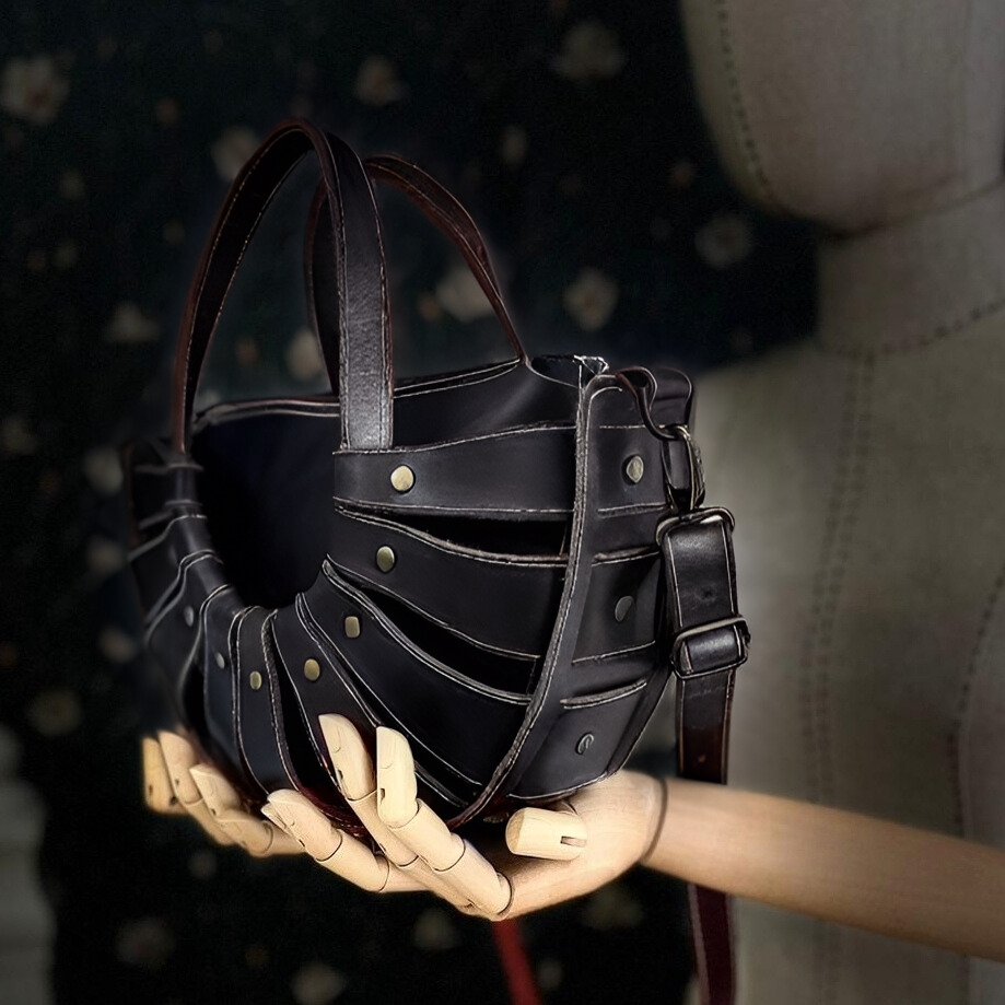 CARIDEA El Yapımı Hakiki Deri Bayan Çanta, Clutch, El Omuz Çantası v78