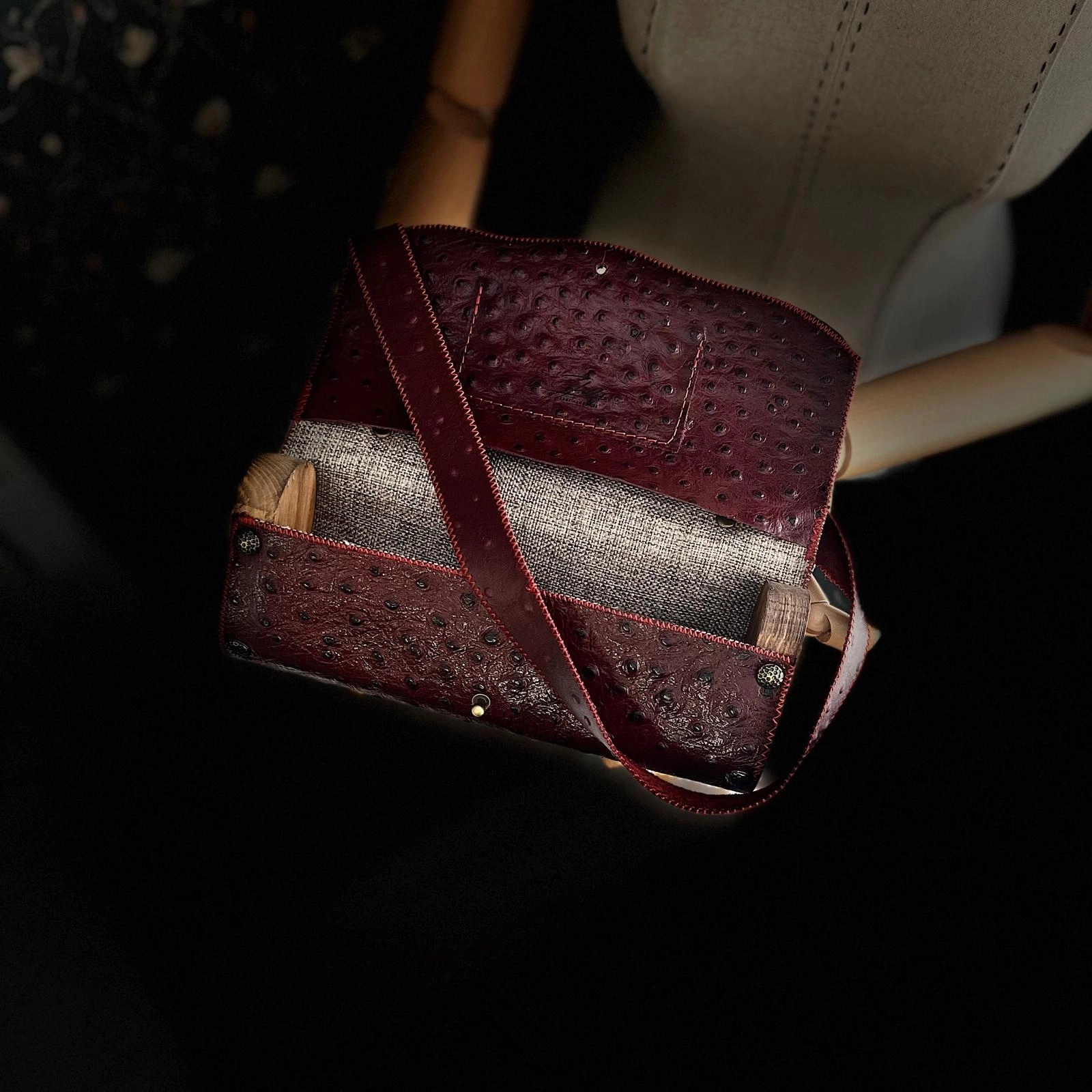 Hakiki Deri, El Yapımı Bayan Çanta, Bayan Cüzdan Larissa v12